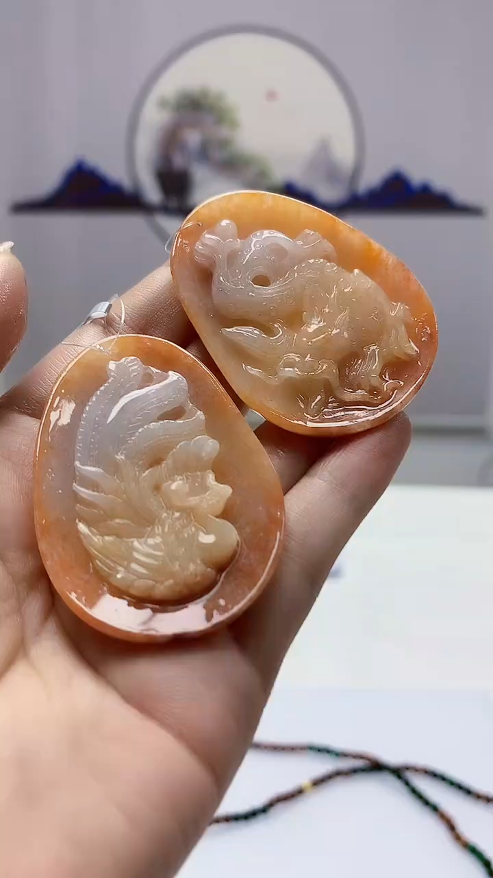 【闪购商品】定制翡翠未镶嵌5145mm-毛货挂件81