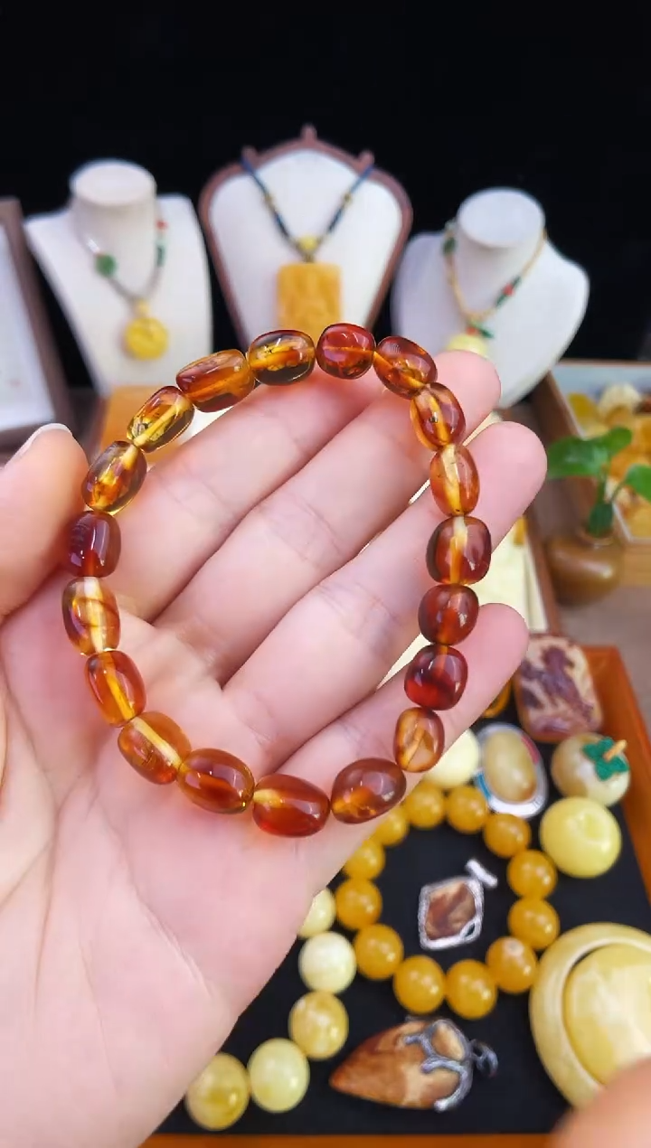 琥珀未镶嵌珠宝奇石柒月