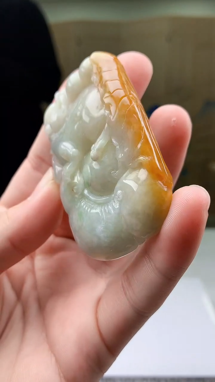 【闪购商品】定制翡翠未镶嵌5145bb-毛货挂件46