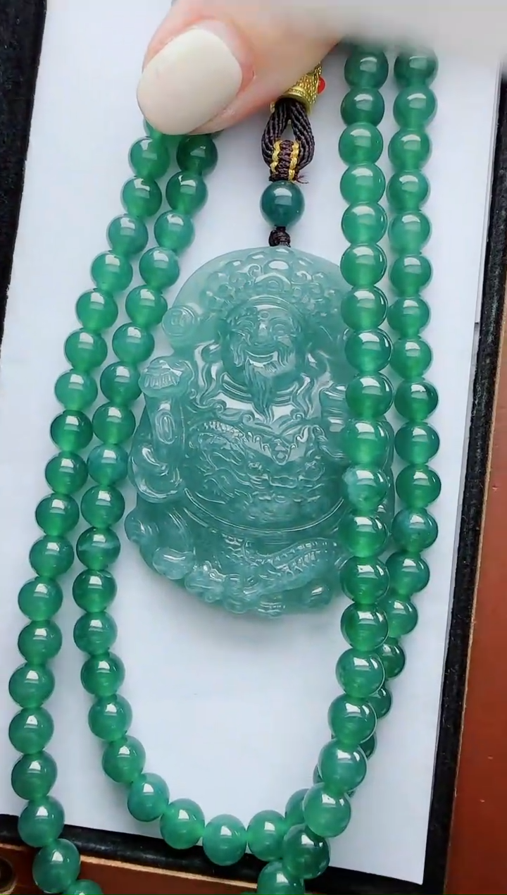 颈饰未镶嵌翡翠多样性发其一79560    财神+珠链