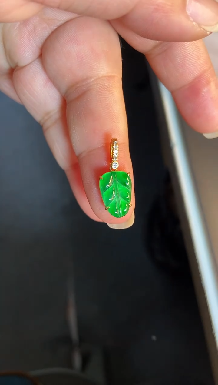 吊坠(不含链)银S925镶嵌翡翠1
