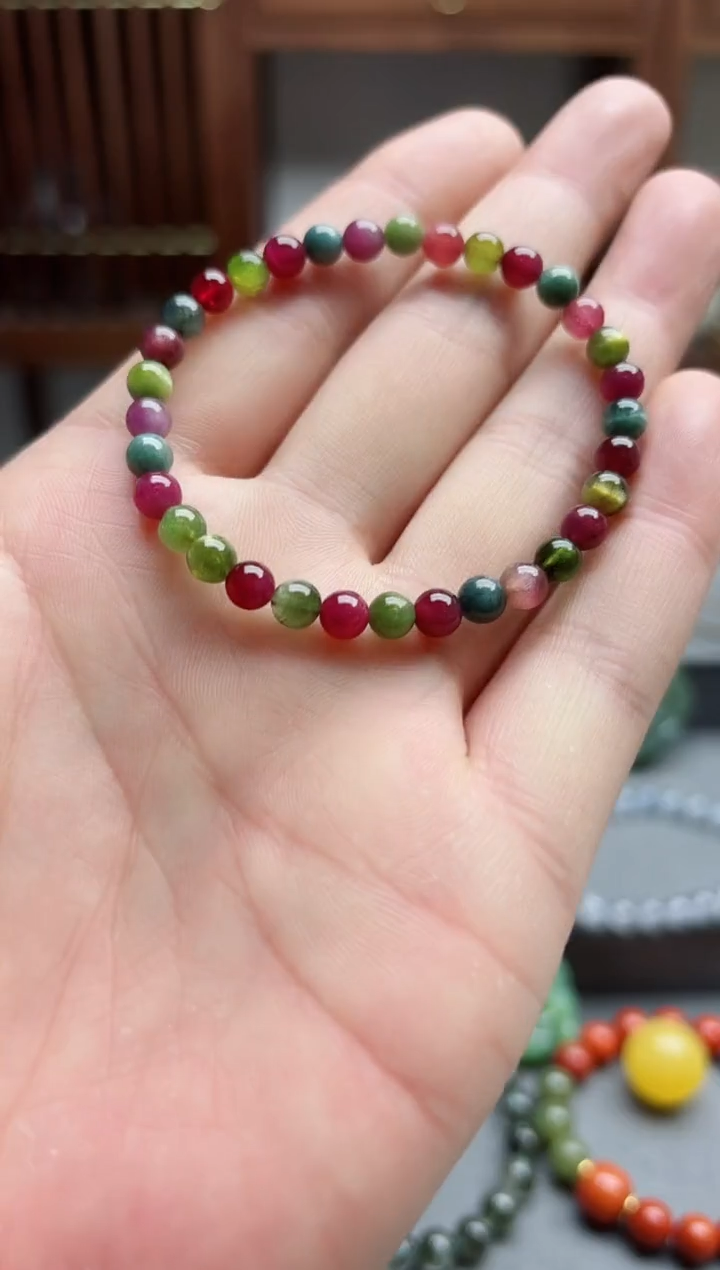 【闪购商品】碧玺手串未镶嵌猫眼碧玺手串*1 QJG