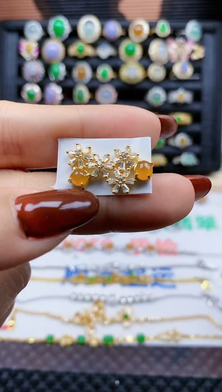 银S925镶嵌戒指翡翠466