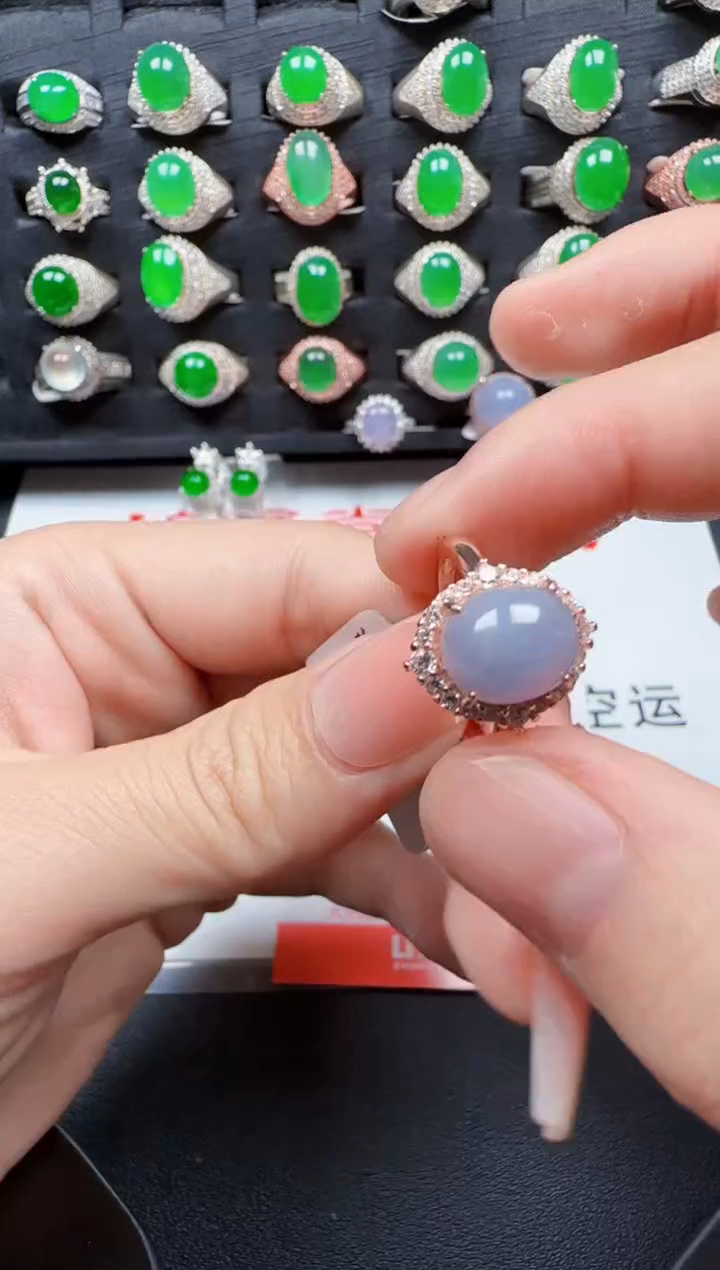 【闪购商品】翡翠戒指银S925镶嵌2441