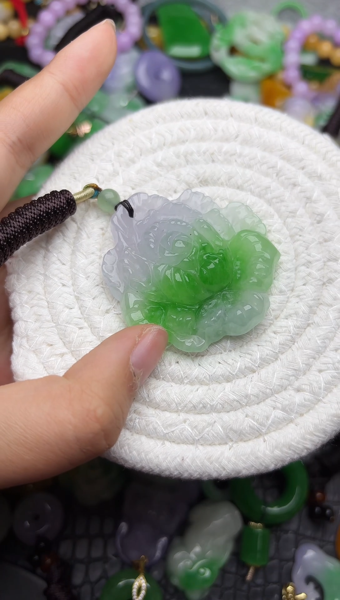 颈饰未镶嵌翡翠缅甸翡翠吊坠