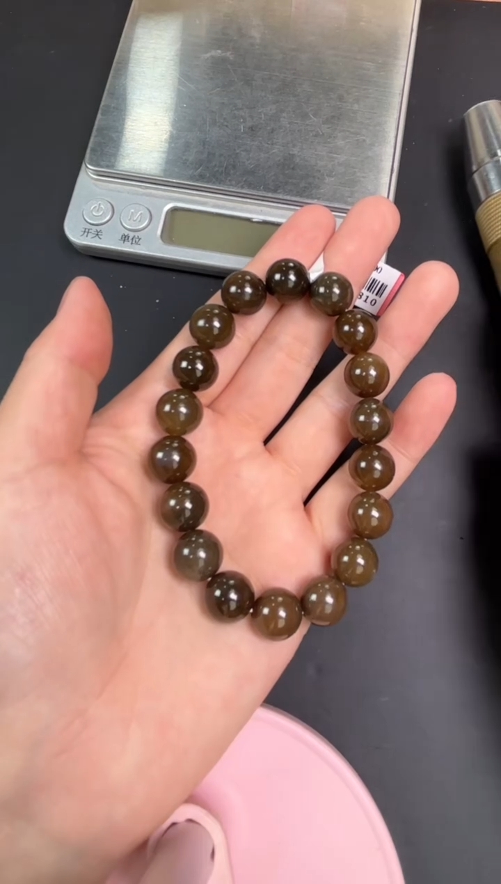【闪购商品】和田玉手链未镶嵌若羌微色差卡12