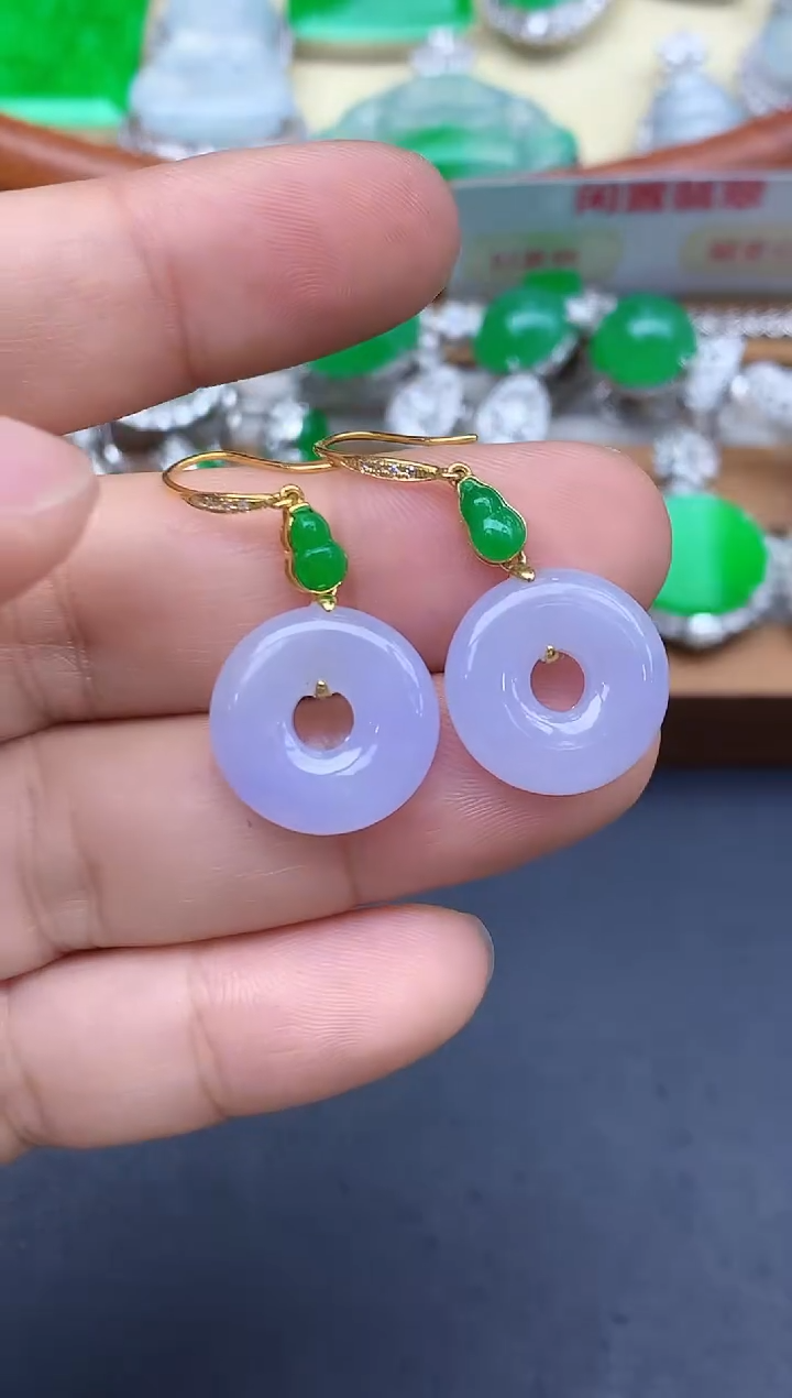 颈饰18K金镶嵌翡翠358-中国好珍宝