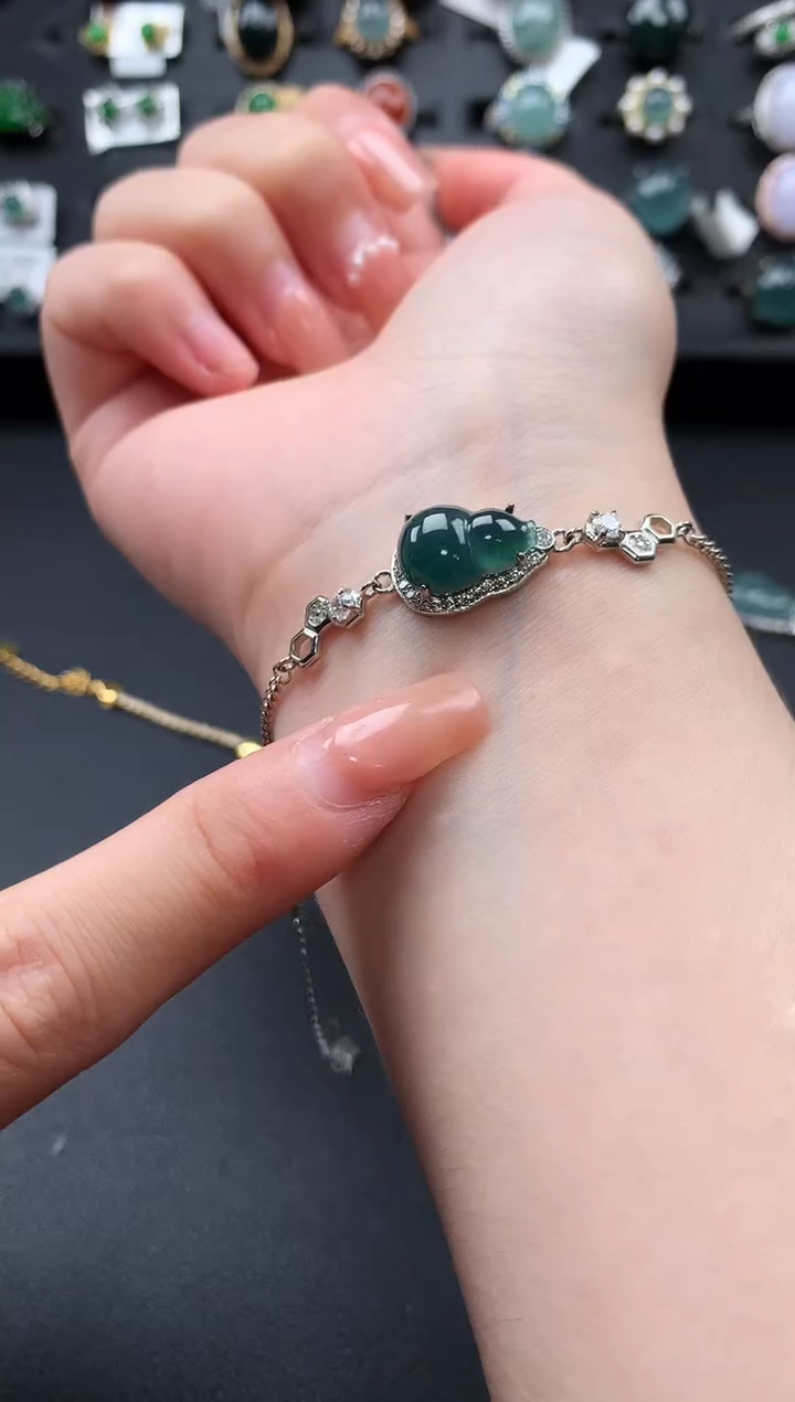 【闪购商品】翡翠戒指银S925镶嵌52141