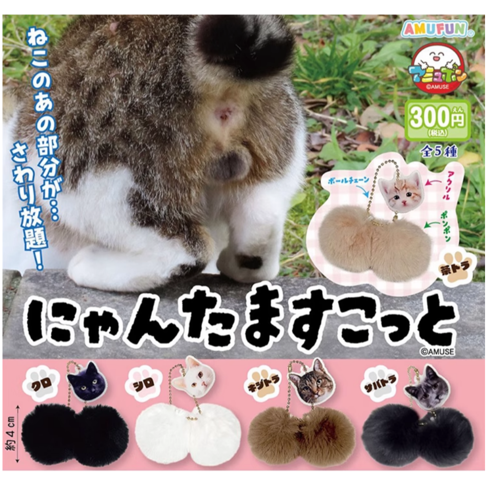 AMUSE 猫咪蛋蛋毛绒挂件扭蛋 超毛茸茸小猫蛋