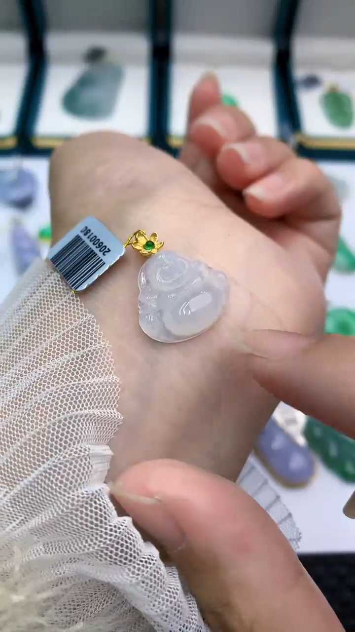 【闪购商品】翡翠颈饰18K金镶嵌            8