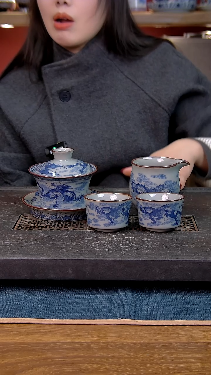 简装家用款4件套 老陶泥开片纹陶瓷茶具