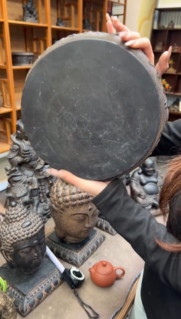 陶土【火山泥】素面万寿藤圆大底座