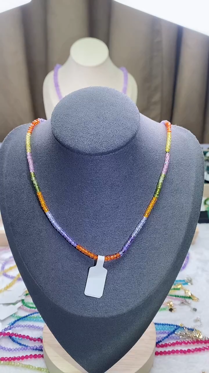 【闪购商品】彩色蓝宝石项链14K金镶嵌诗宁甄选珠宝SYZB004