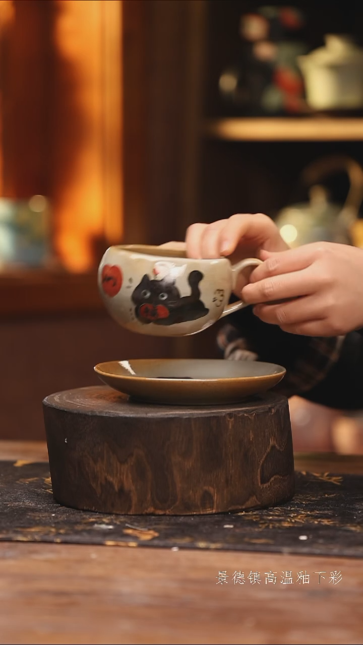 陶瓷景德镇高温釉下手绘陶瓷@L501@