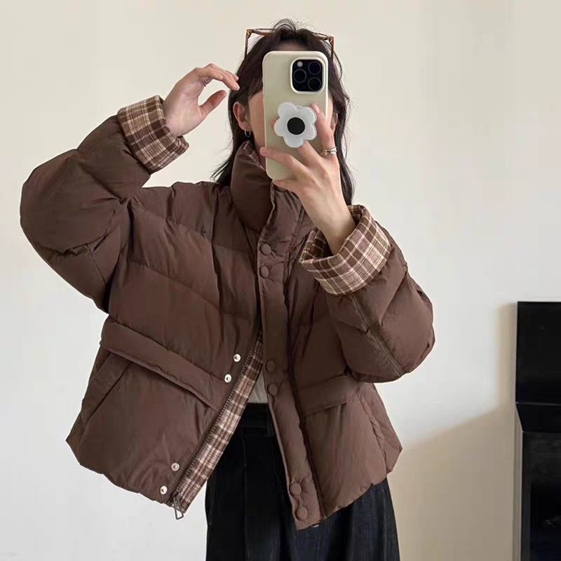 66305#棉服女短款小个子2025冬季新款加厚高级小个子冬季面包服