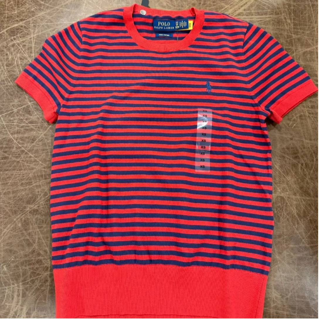 Ralph Lauren拉夫劳伦 女士 【短袖】条纹毛衫 