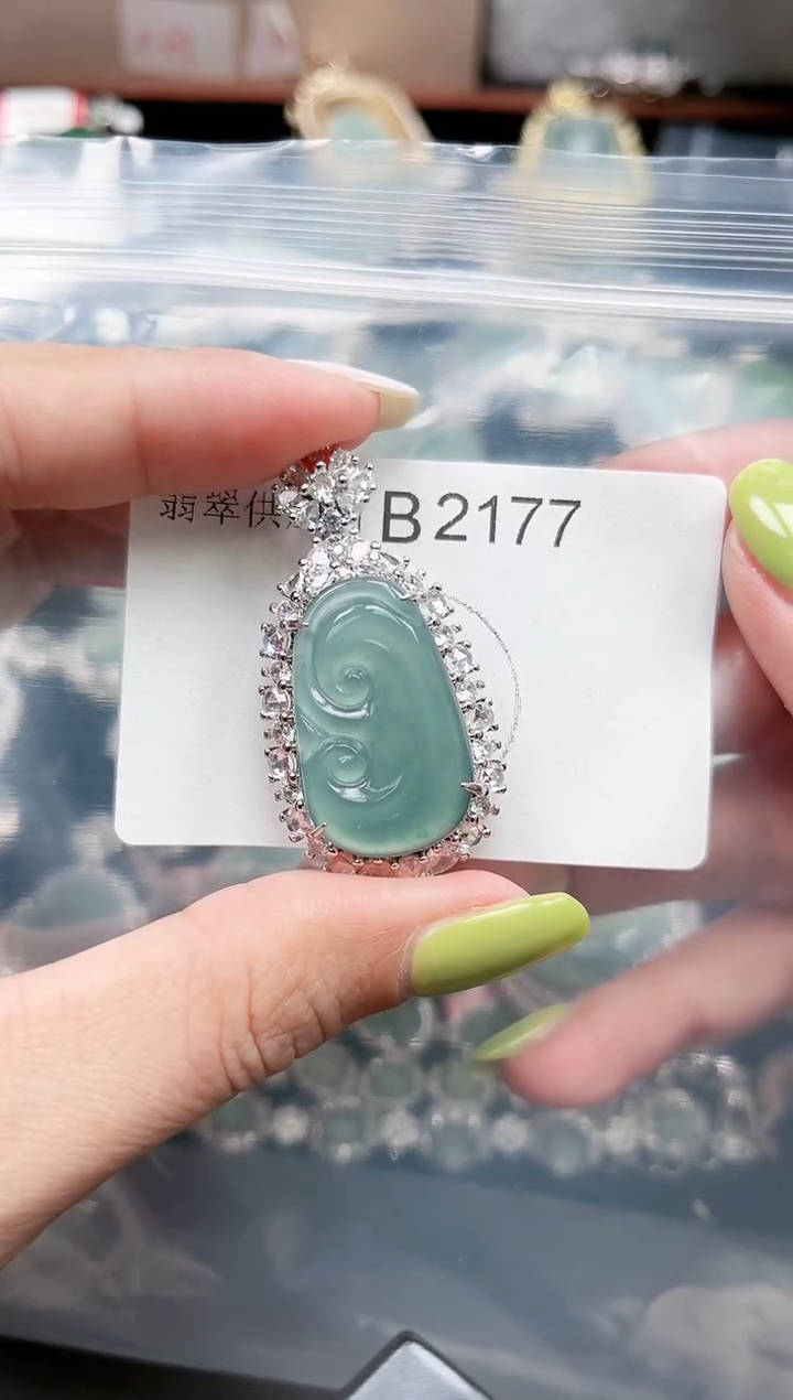 【闪购商品】翡翠颈饰未镶嵌2177赠皮绳