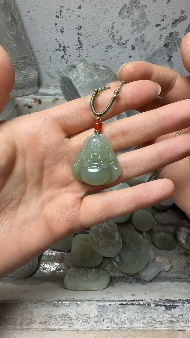 吊坠(赠链)未镶嵌和田玉弥勒佛  拍一发一商品多样性发货