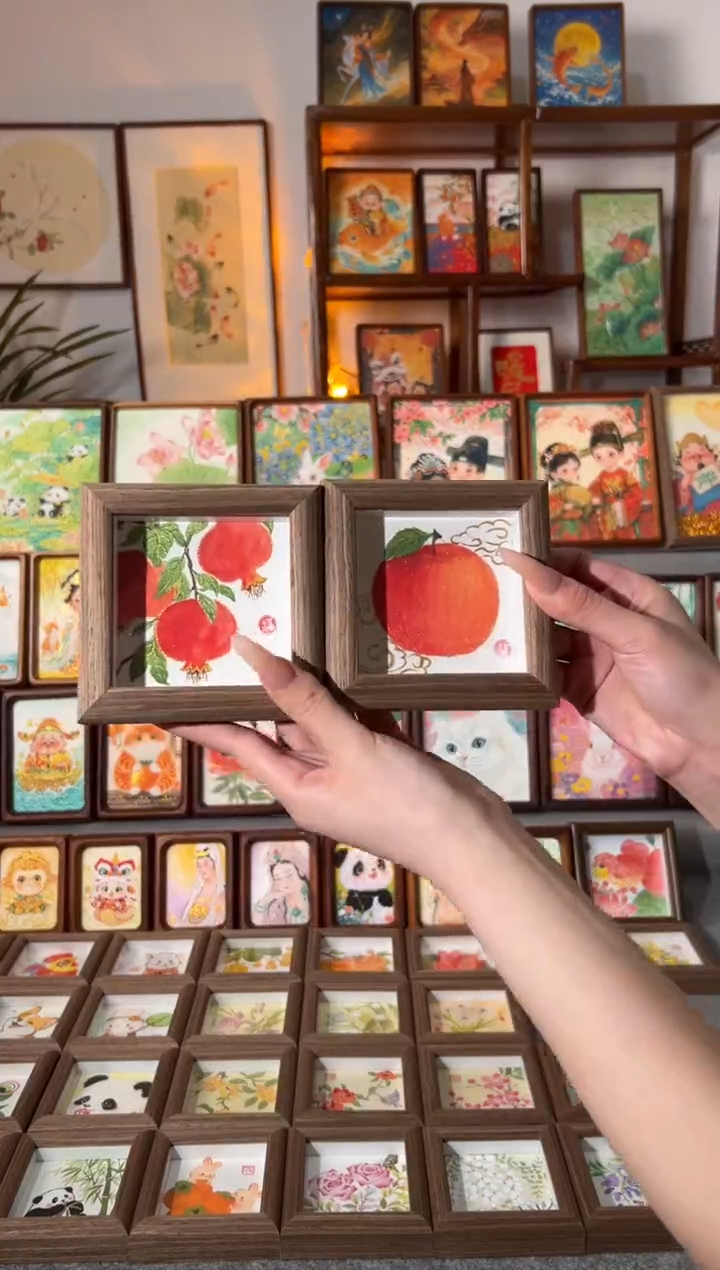 【闪购商品】国画小石榴 小苹果 一组11