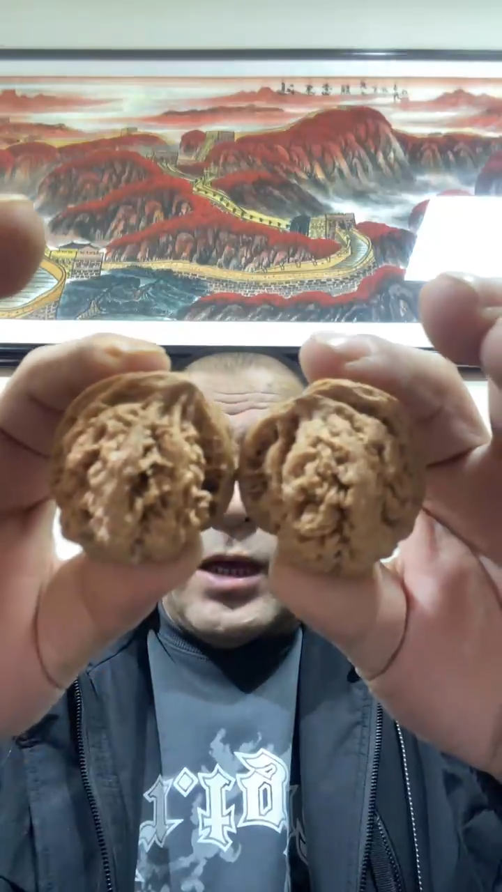 【闪购商品】文玩核桃把件无修大粗筋鹰嘴异形