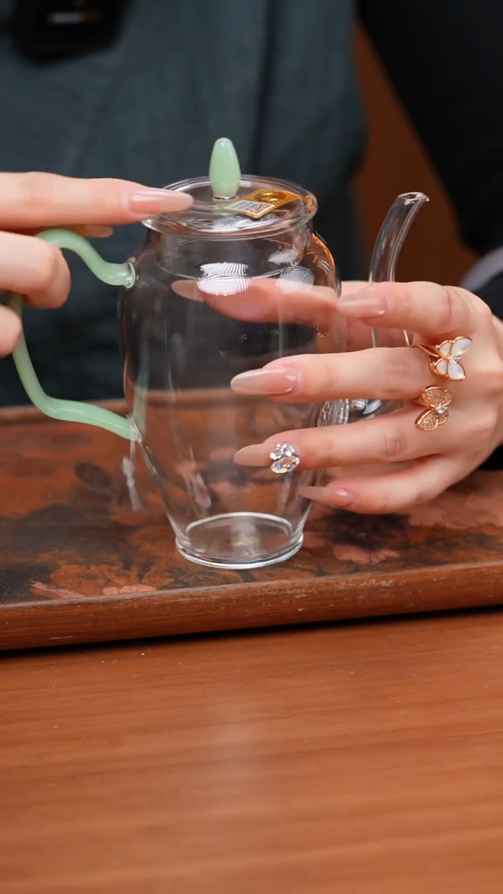 【闪购商品】禾器/晶彩云雀壶/浅玉色/长金专版