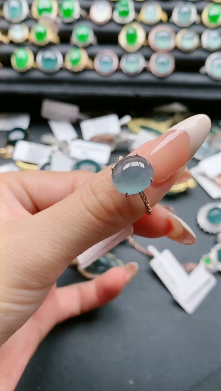 【闪购商品】翡翠戒指银S925镶嵌1111111