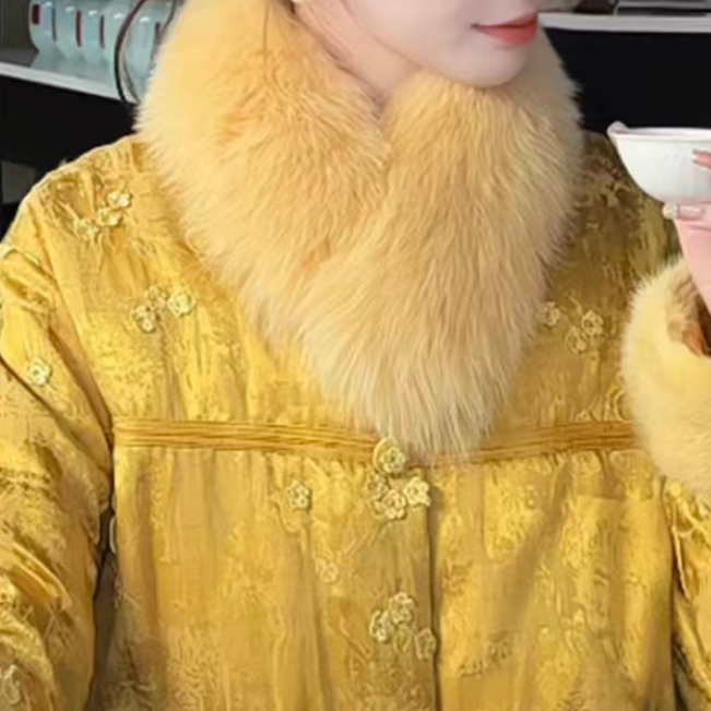 同款围巾）保暖百搭狐狸毛围脖加厚保暖纯色毛领冬款01