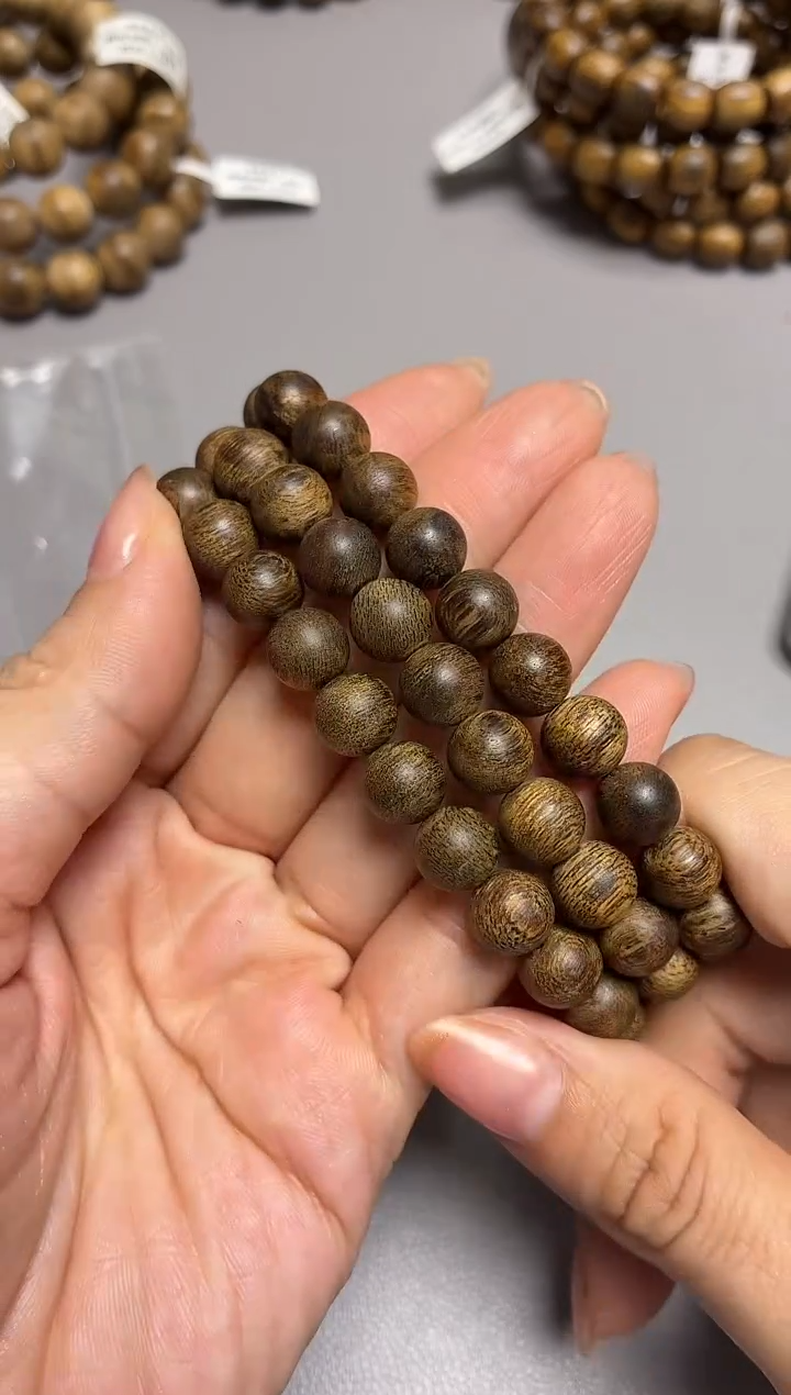 沉香手串文莱圆珠单圈0.9多样性发其一