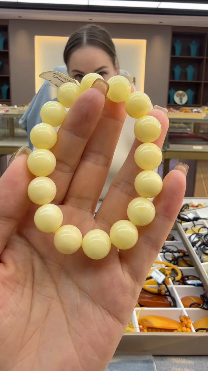 手链琥珀未镶嵌97秒拍号 假一罚三 12mm
