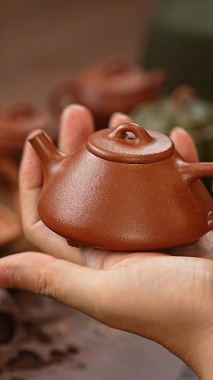 茶壶紫砂子冶石瓢红降坡子冶石瓢红降坡