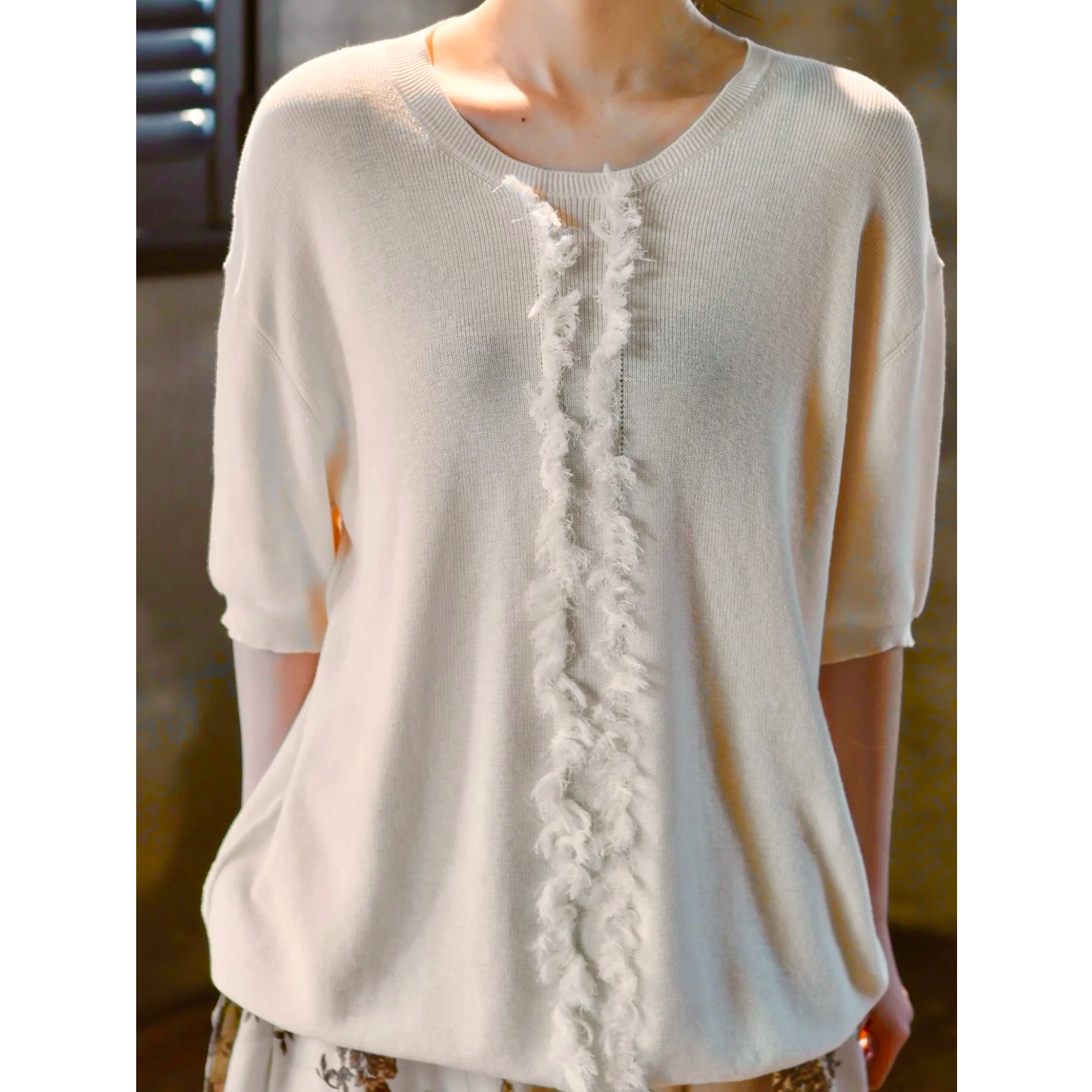 Uma Wang国现 百搭优雅显瘦针织T恤UK7142 TX0214