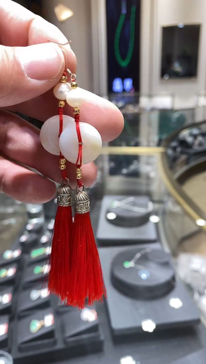 【闪购商品】翡翠耳饰银S925镶嵌清仓福利