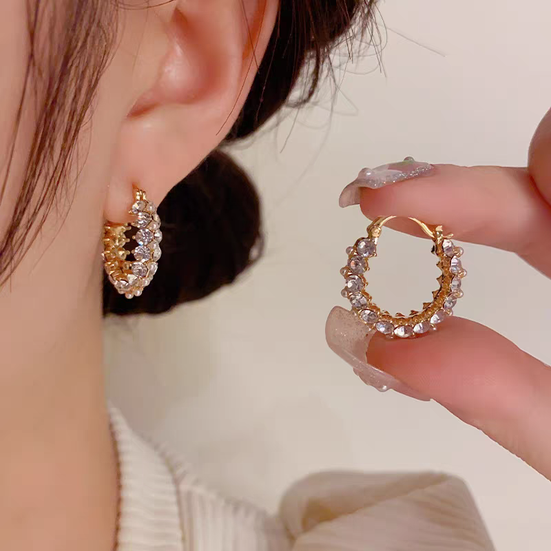 铜合金耳饰 气质轻奢百搭简约简约优雅精致网红设计师耳环F3157