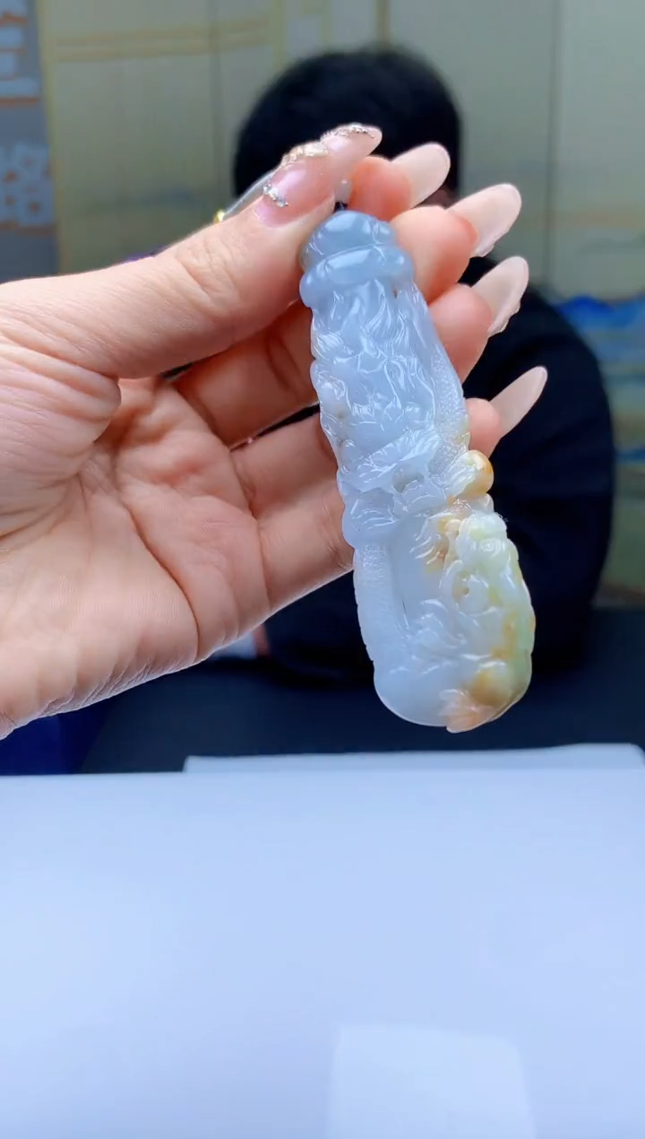 【闪购商品】定制翡翠未镶嵌5060ty-毛货挂件208