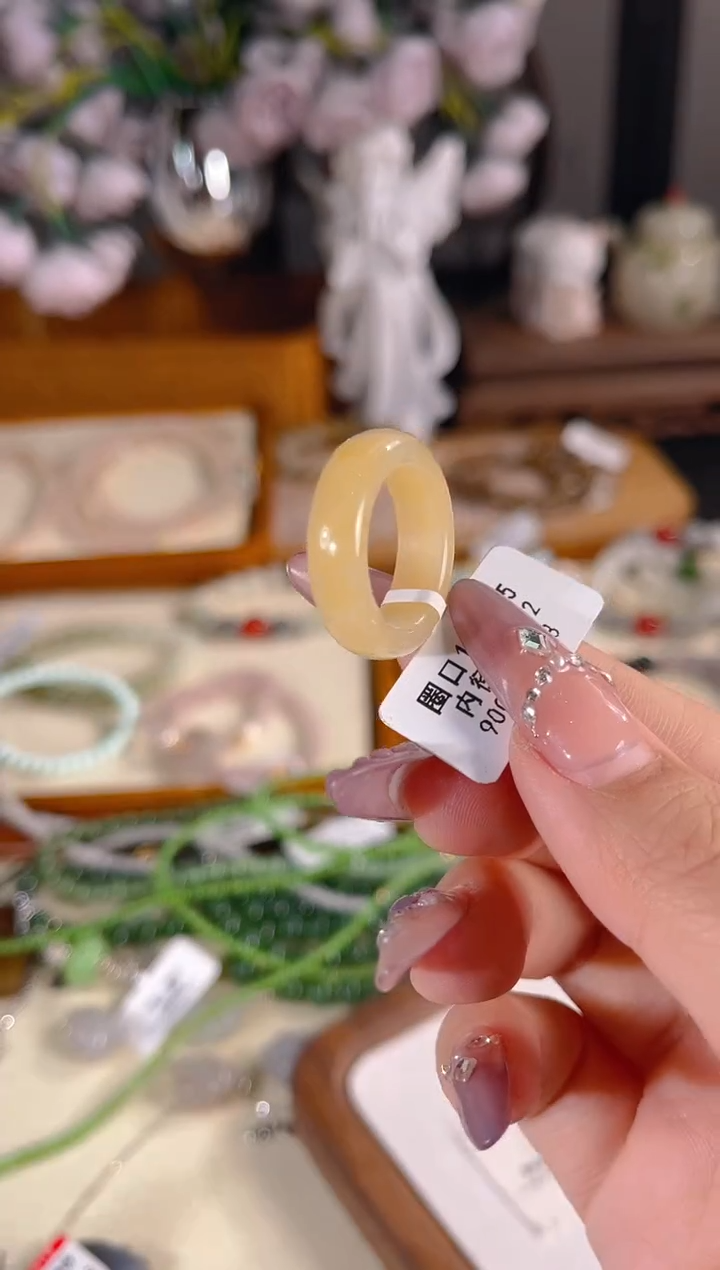 未镶嵌戒指和田玉14多样性发其一孤品默认微瑕