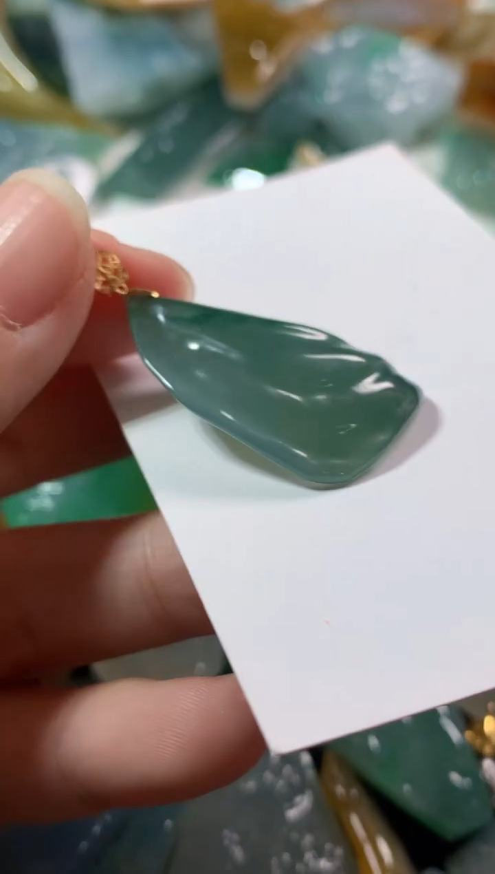 【闪购商品】翡翠18K金镶嵌吊坠(不含链)吊坠