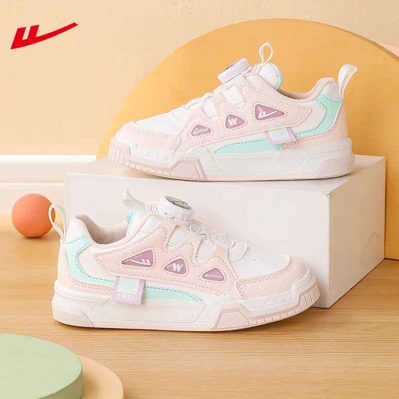 Warrior/回力1391春秋儿童旋转纽扣轻跑运动时尚板鞋休闲童鞋F-1