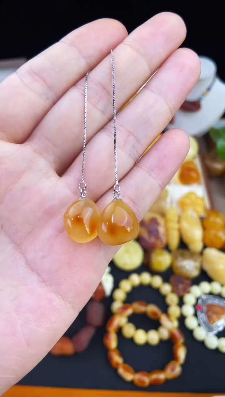 琥珀未镶嵌珠宝奇石柒月