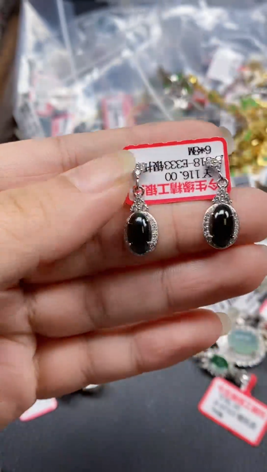 银S925镶嵌戒指翡翠天然A货缅甸翡翠