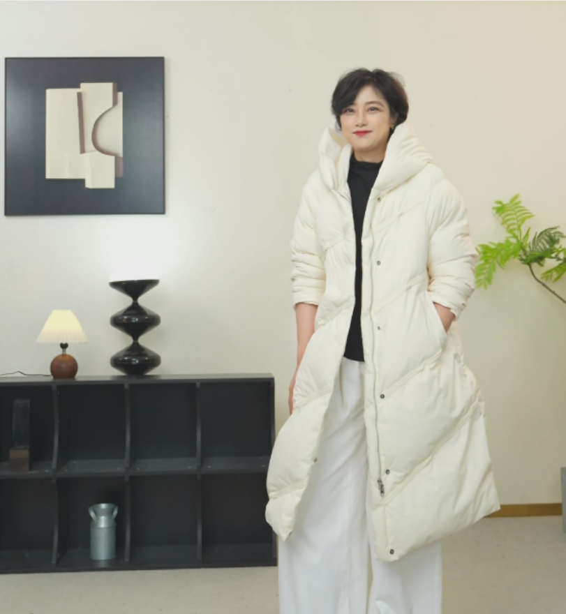 【U.M】轻暖加州梦连帽扭结鹅绒服95绒