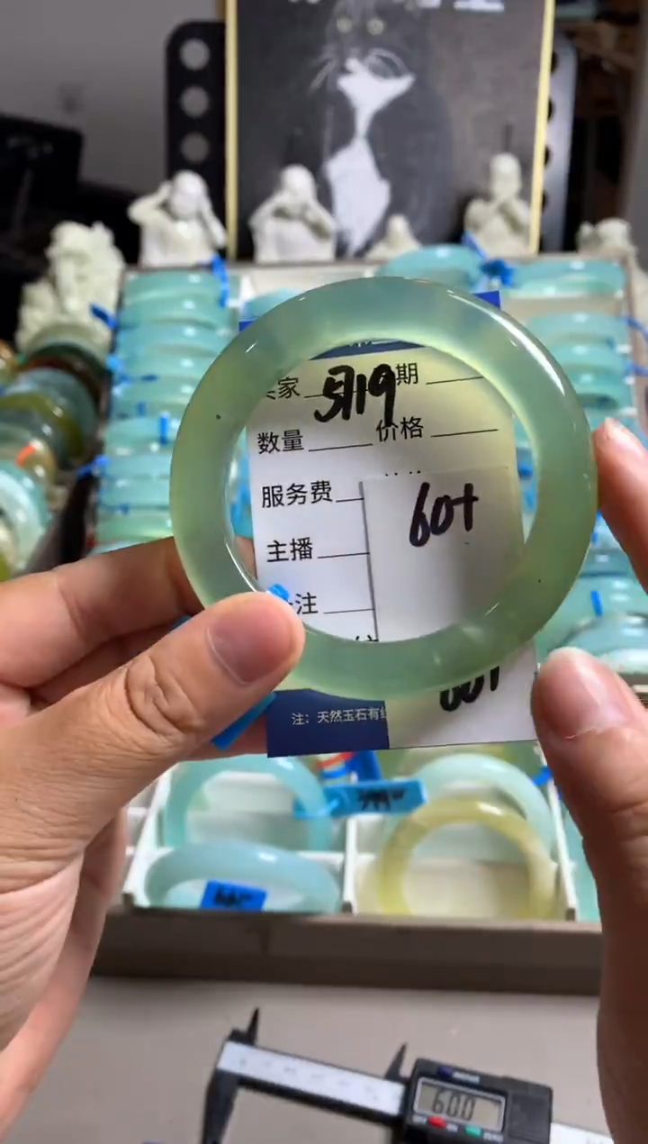 蛇纹石玉未镶嵌手镯5719