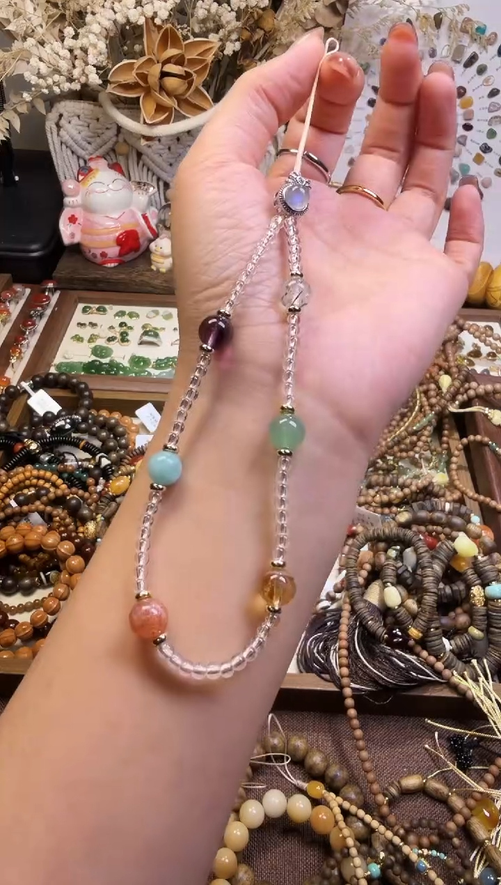 水晶摆件未镶嵌手机挂