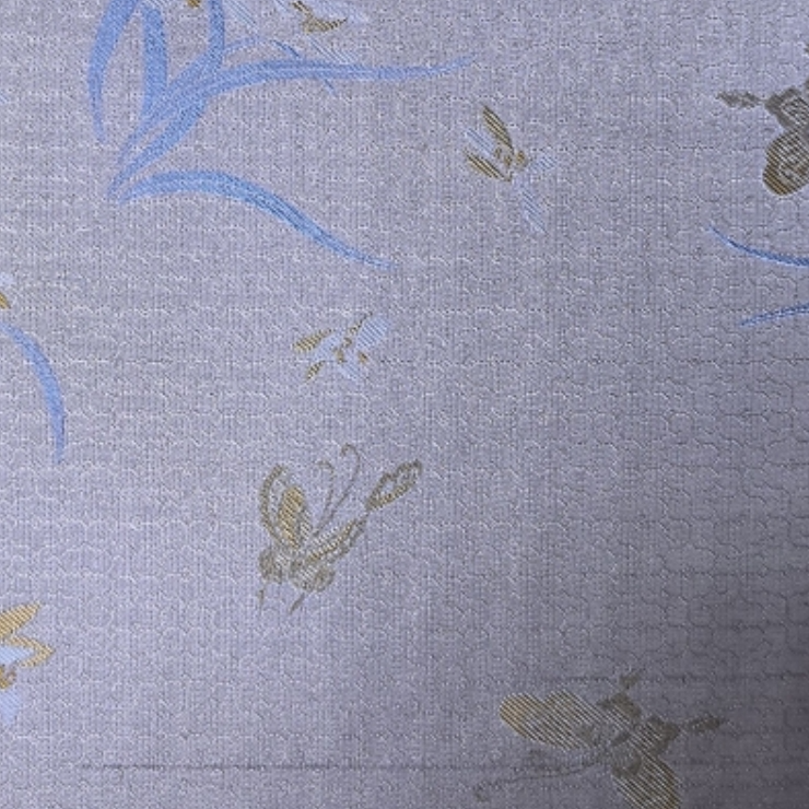 【陆美英宋锦】兰花纹(桔粉地)桑蚕丝  4重玮 