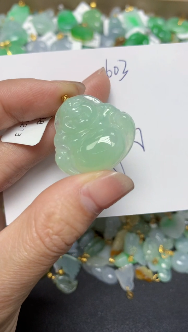 【闪购商品】翡翠颈饰18K金镶嵌 天然翡翠A货