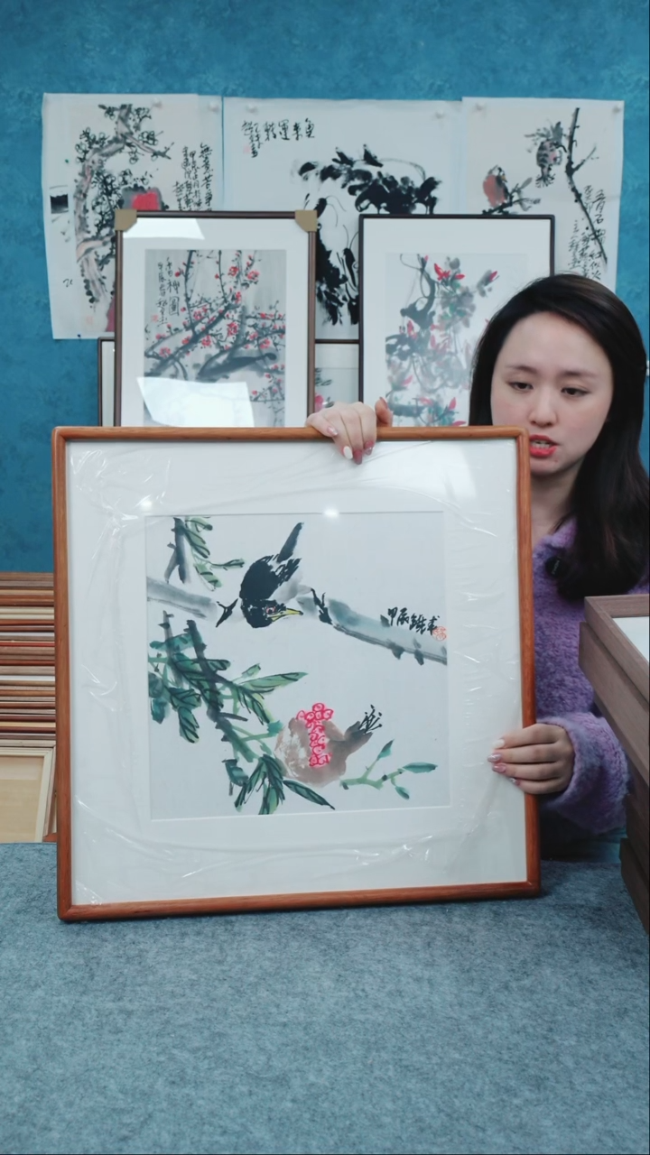 【闪购商品】国画50*50本土老师花鸟