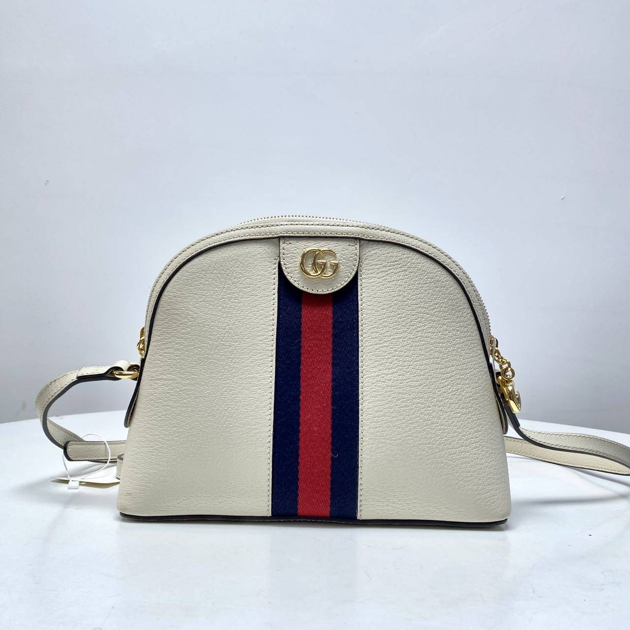 95新 GUCCI/古驰 玺越奢品 古驰白色贝壳斜挎包 THYX1614