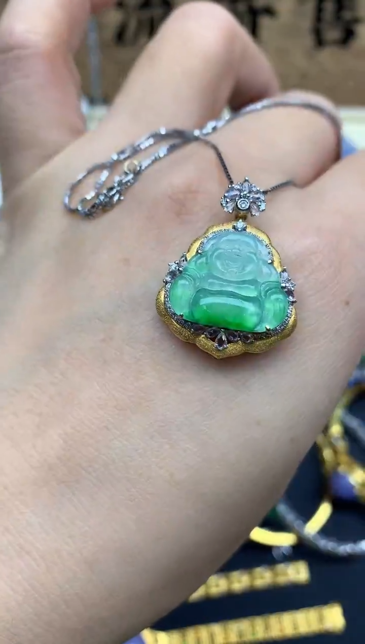 【闪购商品】翡翠颈饰18K金镶嵌442-中国好珍宝
