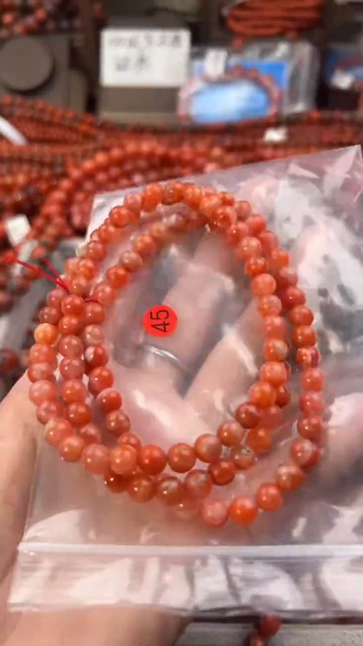 南红玛瑙手串未镶嵌6