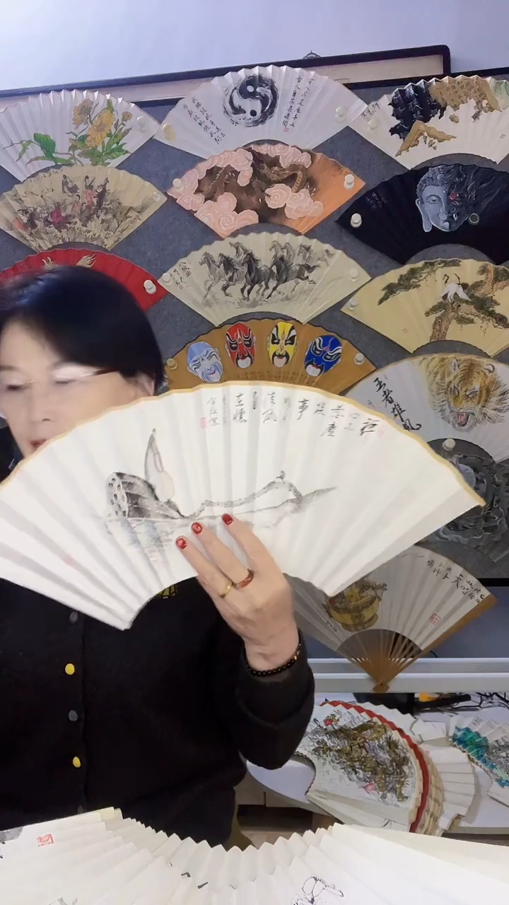 扇子九五寸十八方玉竹折扇