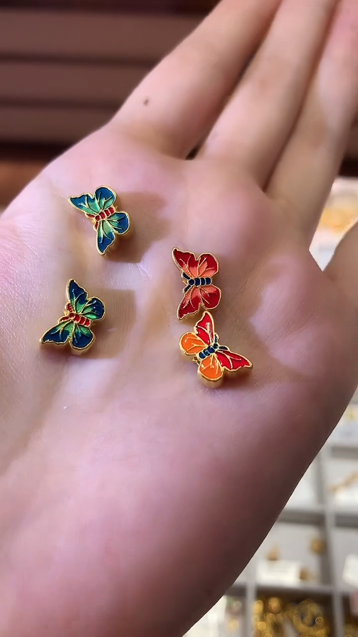 【闪购商品】定制足金吊坠(不含链)蝴蝶多样性发一